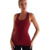 RUNNING GIRL Workout Tank Tops with Built in Bras for Women,Compression Shirt Strappy Back Athletic Yoga Tops(A-winedred)