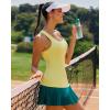 RUNNING GIRL Workout Tank Tops with Built in Bras for Women,Compression Shirt Strappy Back Athletic Yoga Tops(A-yellow)