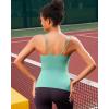 RUNNING GIRL Workout Tank Tops with Built in Bras for Women,Compression Shirt Strappy Back Athletic Yoga Tops(Y-green)
