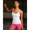 RUNNING GIRL Workout Tank Tops with Built in Bras for Women,Compression Shirt Strappy Back Athletic Yoga Tops(Y-white)