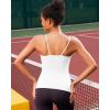 RUNNING GIRL Workout Tank Tops with Built in Bras for Women,Compression Shirt Strappy Back Athletic Yoga Tops(Y-white)