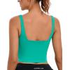RUNNING GIRL Workout Tank Tops with Built in Bras for Women,Criss-Cross Back Medium Support Sports Bras for Women(2-green)