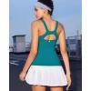 RUNNING GIRL Workout Tops for Women,Racerback Tank Tops with Built in Bras,Padded Sports Bra Yoga Tank Athletic Tops(Green)