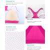 RUNNING GIRL Y-Back Sports Bras for Women, Medium Impact Wirefree Padded Bra Workout Crop Top Longline Sports Bra Push up(D-pink)