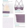 RUNNING GIRL Y-Back Sports Bras for Women, Medium Impact Wirefree Padded Bra Workout Crop Top Longline Sports Bra Push up(F-purple)