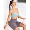 RUNNING GIRL Y-Back Sports Bras for Women, Medium Impact Wirefree Padded Bra Workout Crop Top Longline Sports Bra Push up(Pale Green)