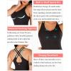 RUNNING GIRL Yoga Tank Tops for Women Built in Shelf Bra B/C Cups Strappy Back Activewear Workout Compression Tops(D-black)