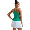 RUNNING GIRL Yoga Tank Tops for Women Built in Shelf Bra B/C Cups Strappy Back Activewear Workout Compression Tops(W-bright Green)