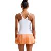 RUNNING GIRL Yoga Tank Tops for Women Built in Shelf Bra B/C Cups Strappy Back Activewear Workout Compression Tops(W-white)