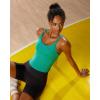 RUNNING GIRL Yoga Tank Tops for Women Built in Shelf Bra B/C Cups Strappy Back Activewear Workout Compression Tops(Z-green)