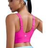 RUNNING GIRL Adjustable Straps High Impact Sports Bra for Women,High Support Workout Sports Bras with Sewn in Pads(A-hot Pink)