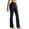 RUNNING GIRL Flare Pants with Pockets, High Waist Yoga Pants Buttery Soft Bootcut Wide Leg Leggings for Women(Black)