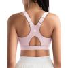 RUNNING GIRL High Impact Sports Bras for Women High Support Molded Cups, Adjustable Straps Sports Bra with Sewn in Pads(Pink)