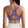 RUNNING GIRL High Impact Sports Bras for Women High Support Molded Cups, Adjustable Straps Sports Bra with Sewn in Pads(Purple)