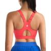 RUNNING GIRL High Impact Sports Bras for Women High Support Molded Cups, Adjustable Straps Sports Bra with Sewn in Pads(Red)