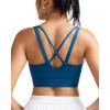 RUNNING GIRL High Impact Sports Bras for Women, High Support Running Sports Bra Moulded Cup Strappy Sports Bras(U-nave Blue)