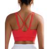 RUNNING GIRL High Impact Sports Bras for Women, High Support Running Sports Bra Moulded Cup Strappy Sports Bras(U-red)