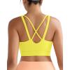 RUNNING GIRL High Impact Sports Bras for Women, High Support Running Sports Bra Moulded Cup Strappy Sports Bras(U-yellow)