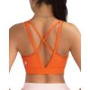 RUNNING GIRL High Impact Sports Bras for Women, High Support Running Sports Bra Moulded Cup Strappy Sports Bras(Vibrant Orange)