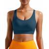 RUNNING GIRL High Impact Sports Bras for Women, High Support Running Strappy Women’s Sports Bra with Sewn in Pads(H-dark Blue)