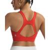 RUNNING GIRL High Impact Sports Bras for Women, High Support Running Strappy Women’s Sports Bra with Sewn in Pads(H-red)