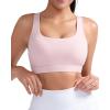 RUNNING GIRL High Impact Sports Bras for Women, High Support Running Strappy Women’s Sports Bra with Sewn in Pads(X-pink)
