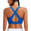 RUNNING GIRL High Impact Sports Bras for Women, High Support Running Strappy Women’s Sports Bra with Sewn in Pads(X-royal Blue)
