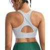 RUNNING GIRL High Impact Sports Bras for Women High Support Women’s Sports Bra Racerback Workout Running Bra(Ash Grey)