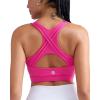RUNNING GIRL High Impact Sports Bras for Women High Support Women’s Sports Bra Racerback Workout Running Bra(Hot Pink)