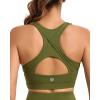 RUNNING GIRL High Impact Sports Bras for Women High Support Women’s Sports Bra Racerback Workout Running Bra(Olive Green)