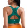 RUNNING GIRL High Impact Sports Bras for Women High Support Women’s Sports Bra Racerback Workout Running Bra(Teal Green)