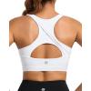 RUNNING GIRL High Impact Sports Bras for Women High Support Women’s Sports Bra Racerback Workout Running Bra(White)