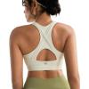 RUNNING GIRL High Impact Sports Bras for Women High Support Women’s Sports Bra Racerback Workout Running Bra(White Apricot)
