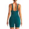 RUNNING GIRL Jumpsuits for Women Ribbed Backless Sexy One Piece Outfits Tummy Control Unitard Bodysuit Athletic Rompers