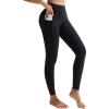 RUNNING GIRL Leggings for Women 25″ Inseam, High Waisted Compression Buttery Soft Yoga Pants with Pockets(Black)