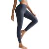 RUNNING GIRL Leggings for Women 25″ Inseam, High Waisted Compression Buttery Soft Yoga Pants with Pockets(Deep Grey)