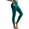 RUNNING GIRL Leggings for Women 25″ Inseam, High Waisted Compression Buttery Soft Yoga Pants with Pockets(Teal)