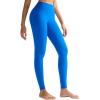 RUNNING GIRL No Front Seam Leggings for Women 25″ Inseam, High Waisted Seamless Buttery Soft Yoga Pants(Sparkle Blue)