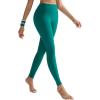 RUNNING GIRL No Front Seam Leggings for Women 25″ Inseam, High Waisted Seamless Buttery Soft Yoga Pants(Teal)