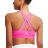 RUNNING GIRL Sports Bra for Women High Support, Criss-Cross Back Padded Strappy Sports Bras Yoga Bra with Removable Cups(1-hot Pink)