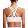 RUNNING GIRL Sports Bra for Women High Support, Criss-Cross Back Padded Strappy Sports Bras Yoga Bra with Removable Cups(A-white)