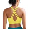 RUNNING GIRL Sports Bra for Women High Support, Molded Cup High Impact Sports Bras with Sewn in Pads Strappy Running Bra(Bright Yellow)