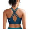 RUNNING GIRL Sports Bra for Women High Support, Molded Cup High Impact Sports Bras with Sewn in Pads Strappy Running Bra(Navy)