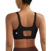 RUNNING GIRL Sports Bra for Women High Support, Molded Cup High Impact Sports Bras with Sewn in Pads(A-black)
