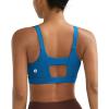 RUNNING GIRL Sports Bra for Women High Support, Molded Cup High Impact Sports Bras with Sewn in Pads(A-dark Blue)
