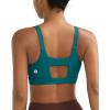 RUNNING GIRL Sports Bra for Women High Support, Molded Cup High Impact Sports Bras with Sewn in Pads(A-dark Green)