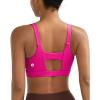 RUNNING GIRL Sports Bra for Women High Support, Molded Cup High Impact Sports Bras with Sewn in Pads(A-hot Pink)