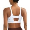 RUNNING GIRL Sports Bra for Women High Support, Molded Cup High Impact Sports Bras with Sewn in Pads(A-white)
