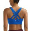 RUNNING GIRL Sports Bra for Women High Support,Molded Cup Strappy Running High Impact Sports Bras for Women(Blue)