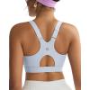 RUNNING GIRL Sports Bra for Women,Adjustable Straps Molded Cup High Impact Sports Bras for Women with Sewn in Pads(Grey)